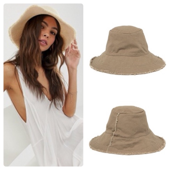 frayed edge bucket hat